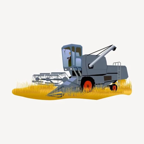 Farming tractor clipart, illustration psd